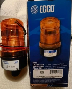 ECCO 6267A Beacon Light , Amber , Flashing Strobe  for Manlift , Forklift - Picture 1 of 2