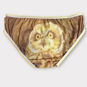 VTG 60s 70s Panties Womens Medium Sears Tiger Owl on Bottom NEW NOS Nylon Bikini - Picture 1 of 10