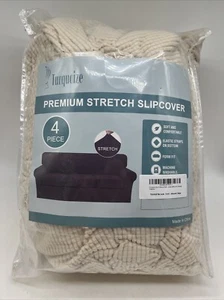 Sofá sofá premium beige turquesa de 4 piezas funda elástica antideslizante 3 plazas NUEVO - Imagen 1 de 3