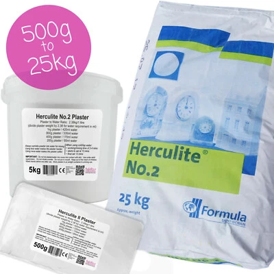 Herculite No. 2 Plaster Stong Stone Casting Powder off White 2D Print & 3D Casts - Image 1 of 4