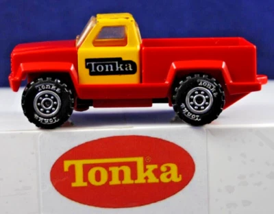 Camioneta pick-up Tonka Metal 1978 vintage GMC/Dodge roja y amarilla hecha en EE. UU. Foto 1 de 4