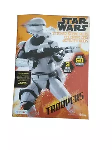 Kids Coloring Activity Book Disney Star Wars Troopers Stickers 3 Play Scenes - Picture 1 of 12