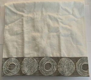 Toalla de mano de baño Avanti Linens Galaxy 100 % algodón blanca nueva - Imagen 1 de 8