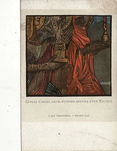 #JULIO CISARI - PERSÖNLICHER KARTON NACH UNVERÖFFENTLICHTER ZEICHNUNG - Bild 1 von 1