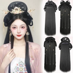 Integrated headband Wig Ancient Style Synthetic Hanfu Headband Headband Braid ∂ - Picture 1 of 31
