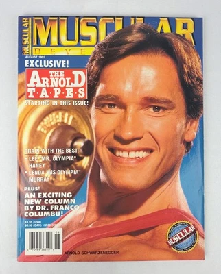 MUSCULAR DEVELOPMENT bodybuilding magazine ARNOLD SCHWARZENEGGER August 1992 - Image 1 of 4