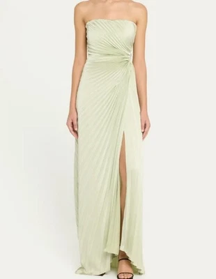 Vestido para mujer ALC Layla 4 sin tirantes plisado cintura reunida abertura cremallera lateral Foto 1 de 4