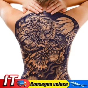 Adesivi per tatuaggi semipermanenti con schiena intera e pennarello per body art - Foto 1 di 10