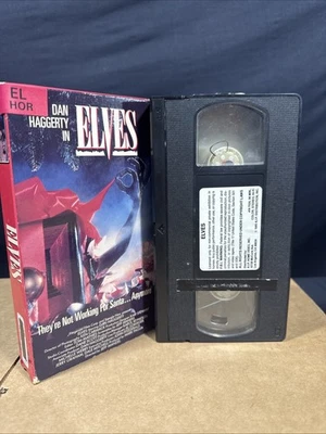 Elves 1989 Rare Horror VHS  Dan Haggerty Cult Christmas Slasher   (2C4) - Image 1 of 4