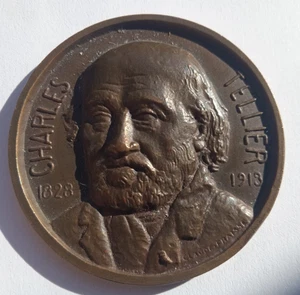 REFRIGERATING PLANT INVENTOR FRENCH ENGINEER CHARLES TELLIER MEDAL - Picture 1 of 3