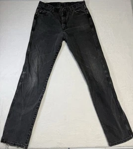Vintage Wrangler Jeans Mens 34x38 Black Denim 13MWZWK Cowboy Cut Black Jeans Men - Picture 1 of 14