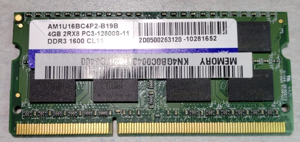 ADATA 4Gb 2Rx8, AM1U16BC4P2-B19B, PC3-12800S DDR3 RAM module - Image 1 of 1