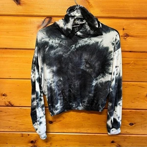 Charlotte Russe Navy and White Tie-Dye Hoodie M - Bild 1 von 4