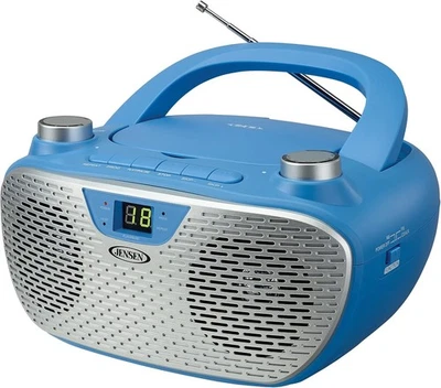 Boombox compacto azul Jensen CD-485BL con reproductor de CD Foto 1 de 3