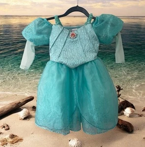 Disney Little Mermaid Ariel Dress XS 4-5 Costume +tiara crown Dress Up Halloween - Picture 1 of 9