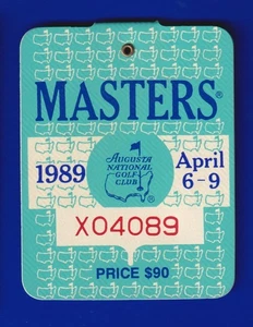 1989 Masters Badge Augusta National Golf Club Nick Faldo Champion - Picture 1 of 2