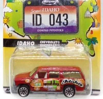 MATCHBOX ACROSS AMERICA 50h BD SERIES IDAHO CHEVY SUBURBAN DIECAST DIORAMA MODEL - Image 1 of 4