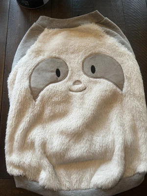 Sudadera Top Paw Crema y Gris Cara Perezosa Talla GRANDE Suave Difusa Foto 1 de 4