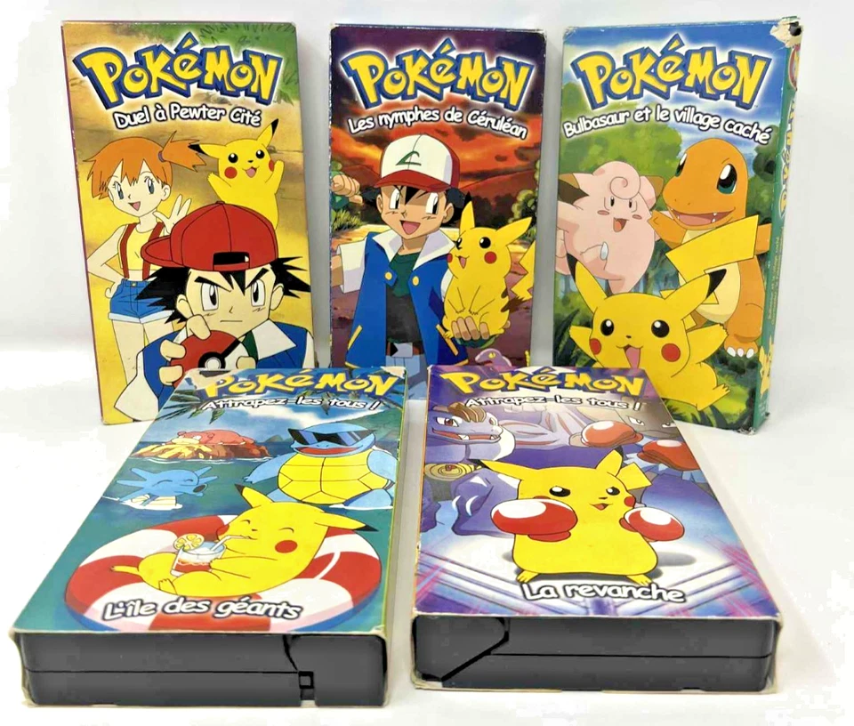 Pokemon VHS Lot Of 5 French Quebec Version (2-3-4-6-8) 1998 - Image 1 of 4