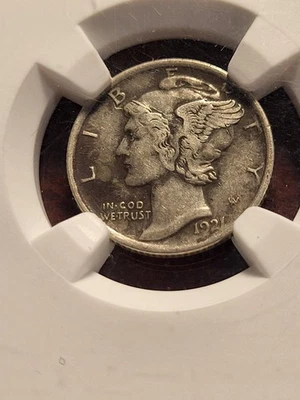 1921 Mercury Silver Dime, NGC XF 45, key date Philadelphia     inv10    g11ml - Image 1 of 4