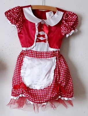 World Book Day Little Red Riding Hood Dress Fancy Dress Costume Girls Age 6-8 - Image 1 of 4