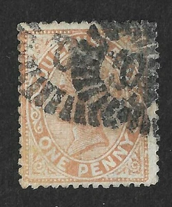 QUEENSLAND Australia 1879 QV - 1d Dull Orange SG 135 Queen Victoria - Well Used - Picture 1 of 2