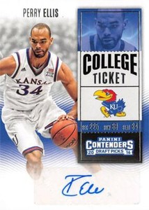 Perry Ellis autographed Basketball Card 2016 Panini Contenders College #149