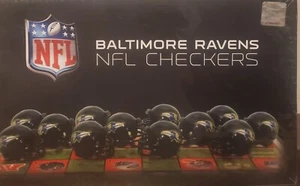 NFL Football Helmets Checker Game Set Baltimore Ravens vs Pittsburgh Steelers - Picture 1 of 5