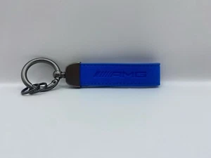 Mercedes Benz AMG Keyring Blue Suede Mercedes AMG Keyring - Picture 1 of 5