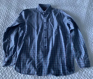 Victorinox Button Down Shirt Plaid Front Pocket Long Sleeve Mens M - Picture 1 of 5