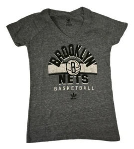 adidas Womens Brooklyn Nets Basketball V-Neck Shirt NWT M - Picture 1 of 1