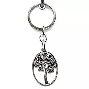 Llavero Árbol de la Vida Llavero Plata Joyería Colgante Dije Mujer Hombre Llave Coche - Imagen 1 de 1
