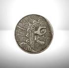 Skull Indian Native American Chief Brave Hobo Coin Art Carved US Jewelry Pendant