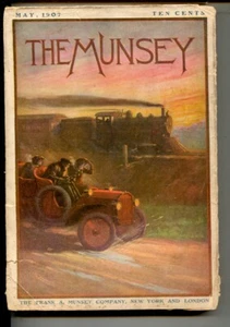 PULP: Munsey 5/1907-auto races a train cover-"The Plague of Beggars" -"The T... - Picture 1 of 1