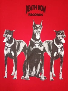 VINTAGE DEATH ROW DOBERMAN T SHIRT..SIZE MEDIUM. 19.5 PITS - Picture 1 of 3