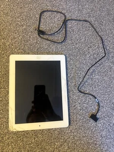 Apple iPad 2 2nd Generation White Wi-Fi 16GB, SCREEN CRACKED AT EDGES - Afbeelding 1 van 2