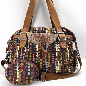 Vintage Fossil Canvas Weekender Seesack Blumen Boho Reisetasche Make-up Geldbörse - Bild 1 von 24