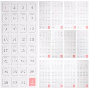 1 Set Everyday Stickers Notebook Tabs Self-adhesive Calendar Diary Date Stickers - Picture 1 of 9