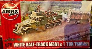 Airfix A02318 Scale 1/76 White Half Track M3A Half Track & 1 Tone Trailer New - Picture 1 of 1