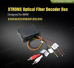 Optical Fiber Decoder Box Car Stereo Sound System Converter For BMW E90 E46 E39 - Picture 1 of 3