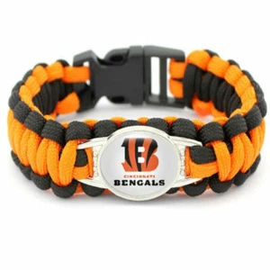 Pulsera Cincinnati Bengals NFL Paracord NUEVA - Imagen 1 de 2