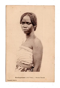 MADAGASCAR, AFRICA ~ BETSILEO WOMAN, JEWELRY, COIFFURE ~ 1910s - Picture 1 of 2