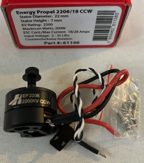 HiTec #61106: Energy Propel 2206/18 CCW Brushless Motor w/Integrated Speed Cont. - Image 1 of 1