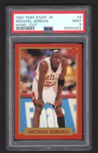 1991 Tuff Stuff Jr Insert #4 Michael Jordan Chicago Bulls NBA Finals PSA 9 MINT - Bild 1 von 2