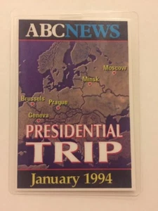 January 1994 President Bill Clinton Presidential Trip ABC News Press Pass - Picture 1 of 2