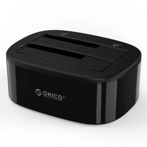 Orico 2.5/3.5" USB3.0 1 to 1 Clone Dual-Bay HDD & SSD Hard Drive Dock Station - Picture 1 of 5