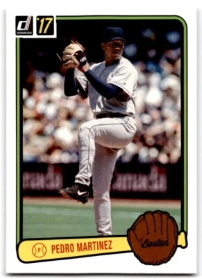 2017 Panini Donruss Retro Variations 1983 Pink Pedro Martinez Boston Red Sox - Image 1 of 2