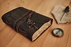 Vintage Genuine Leather Journal Deckle Edge Paper Handmade Leather bound Journal