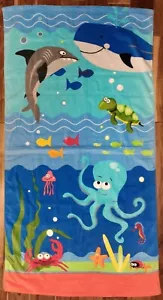 NUOVO DI ZECCA! Telo mare Sea Life 100% cotone 31x59 SPEDIZIONE GRATUITA! - Foto 1 di 2