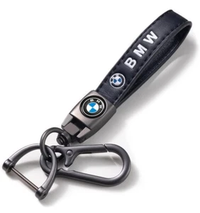 Car Key Holder Organizer Luggage Key Chain Black Faux Leather PVC Metal New - Picture 1 of 3